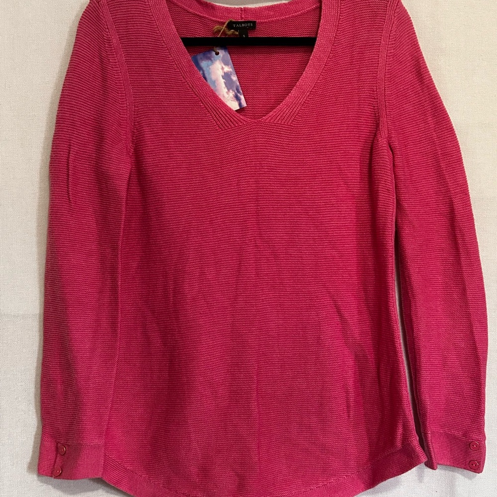 Talbots Fuchsia Long Sleeve Top